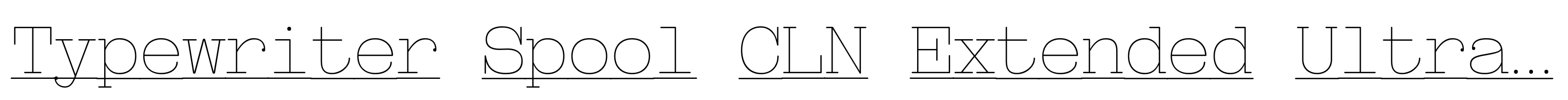 Typewriter Spool CLN Extended Ultra Light Italic